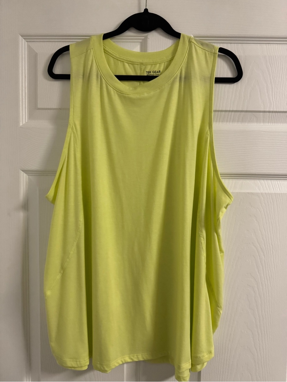 Plus Size Neon Yellow Sleeveless Workout Tank